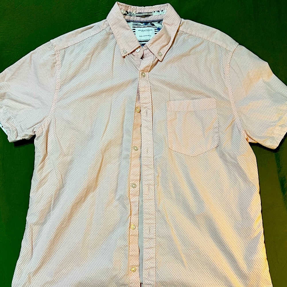 Pink button down shirt